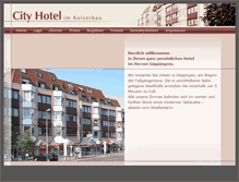 Tablet Screenshot of cityhotel-goeppingen.de